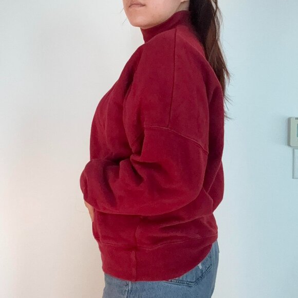 ARITZIA TNA - Red Mock Neck Crewneck Sweater (Size 2 - fits like L) - Picture 3 of 7